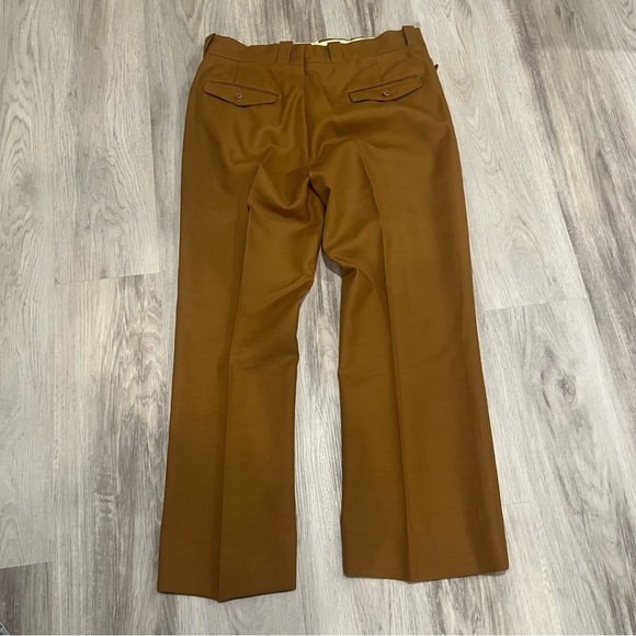 Vintage Men's Brown Dress Pants Wool Slacks - Picture 5 of 6